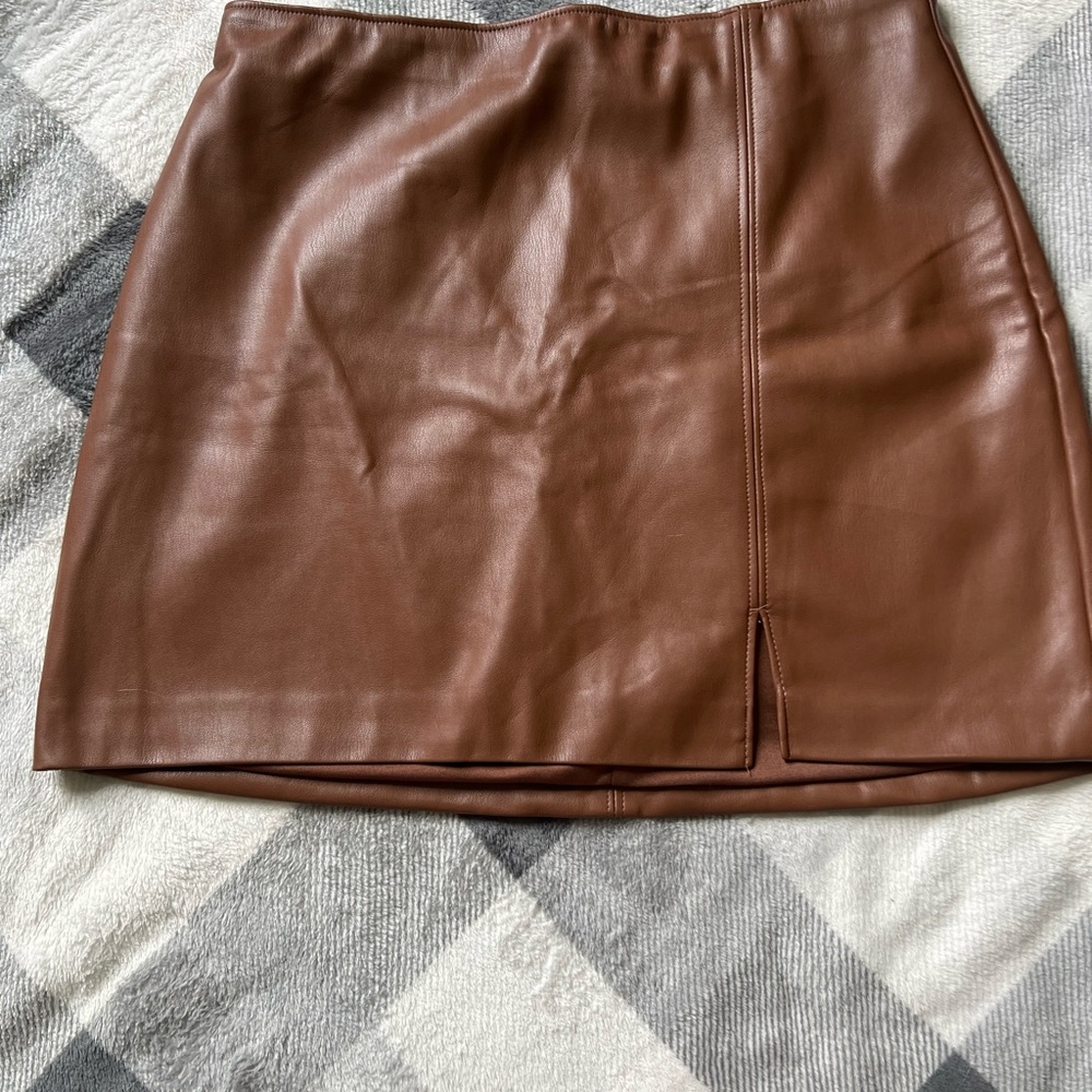 Hollister Brown Pencil Mini Skirt with Slit